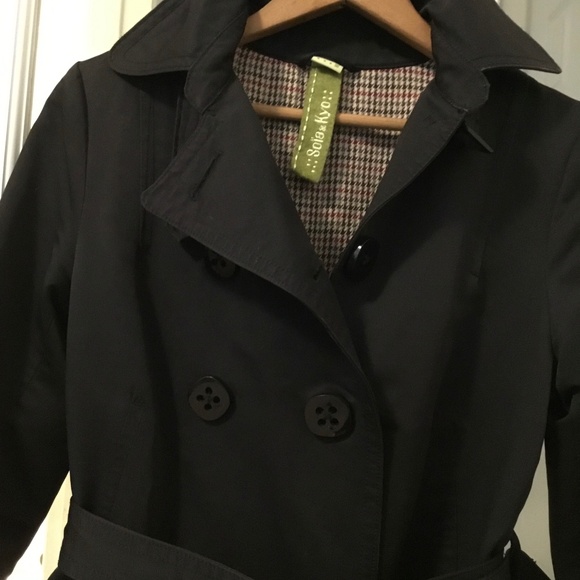 Women’s Black Soia & Kyo Size XS lined Trench Coat - Picture 1 of 7